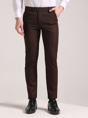 Moda Rapido Slim Fit Men Brown Trousers