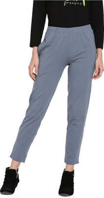 Dollar Missy Dollar Missy Women's Cotton Four-Way Stretchable Kurti Pant Regular Fit Women Grey Trousers
