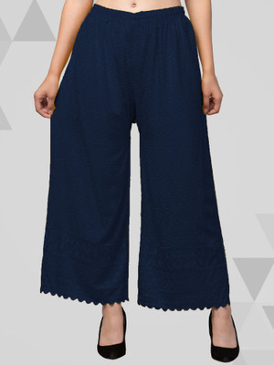 VESTIYAPLUS Relaxed Women Dark Blue Trousers