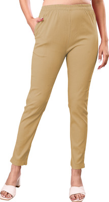 NEXSUS APPARELS Beige Jegging(Solid)