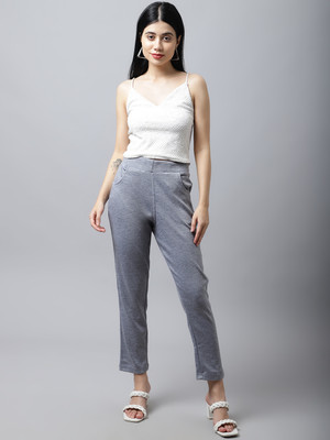 Eyba Regular Fit Women Grey Trousers