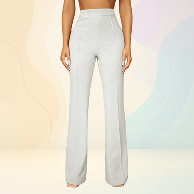 Anitafashion Loose Fit Women White Trousers