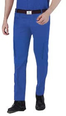 SRI SAI SRINIVASA FABRICS Regular Fit Men Blue Trousers