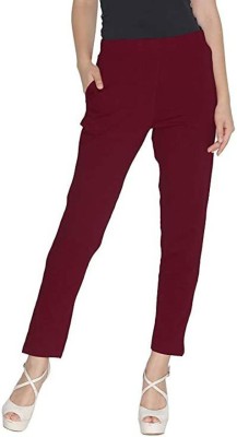 Autarky Skinny Fit Women Maroon Trousers