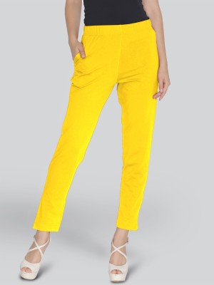 Lyra Slim Fit Women Yellow Trousers