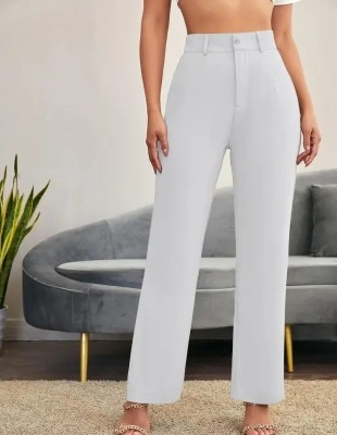 FOREMORE STYLE Regular Fit Women White Trousers