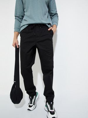 MAX URB_N Regular Fit Men Black Trousers