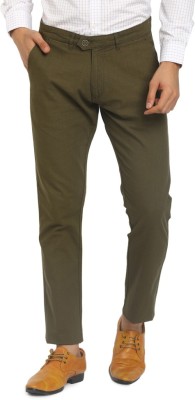 V-MART Regular Fit Men Dark Green, Dark Green Trousers