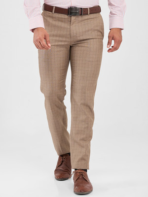 Raymond Slim Fit Men Brown Trousers