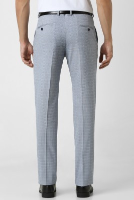 VAN HEUSEN Slim Fit Men Light Blue Trousers