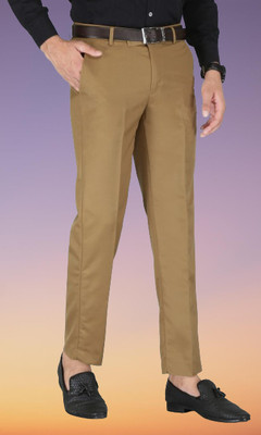 Kurus Slim Fit Men Light Green Trousers