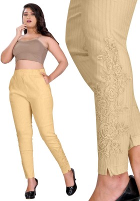 samar Regular Fit Women White Trousers