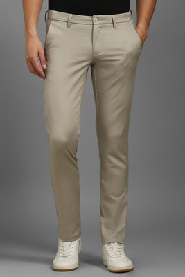 LOUIS PHILIPPE Slim Fit Men Beige Trousers