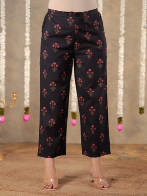 Aramya Comfort Fit Women Black Trousers