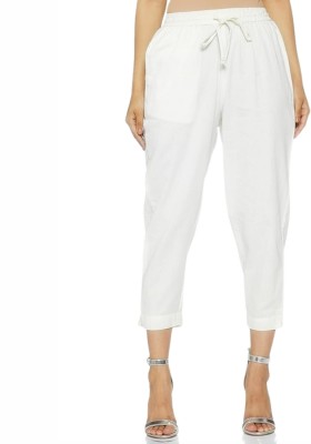 Nimantaran Regular Fit Women White Trousers