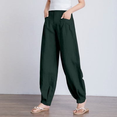 JKP COLLECTIONS Relaxed Women Dark Green Trousers