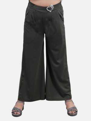 KiddoPanti Girls Dark Green Trousers