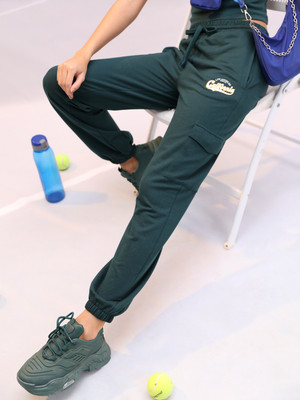 Tokyo Talkies Relaxed Women Dark Green Trousers