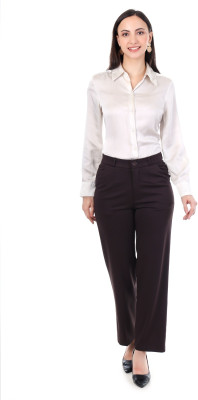 VNG Regular Fit Women Purple Trousers