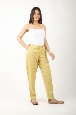 Moirai Regular Fit Women Khaki Trousers