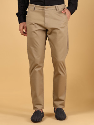V-MART Regular Fit Men Beige Trousers