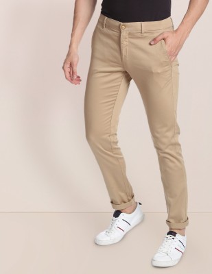 U.S. POLO ASSN. Regular Fit Men Brown Trousers