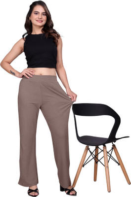 KNOVA Straight Fit Women Brown Trousers