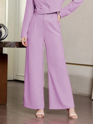 KOTTY Regular Fit Women Purple Trousers