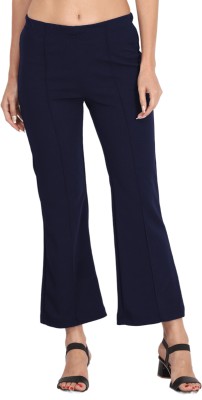 CLOTHINK India Flared Women Blue Trousers