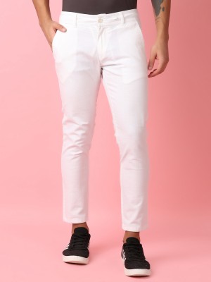 V-MART Regular Fit Men White Trousers