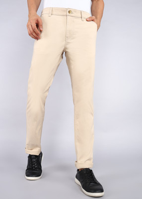WROGN Slim Fit Men Beige Trousers
