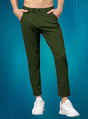 PTC CREATION Regular Fit Men Green Trousers