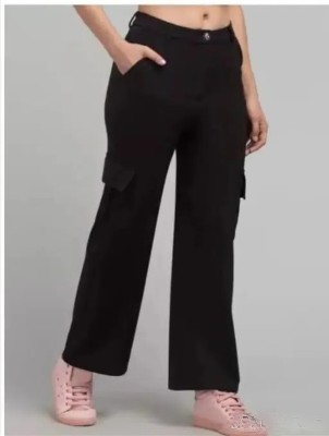 farukhi creation Relaxed Women Black Trousers