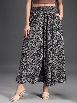 TRENDDYTHREADS Flared Women Green, Grey Trousers