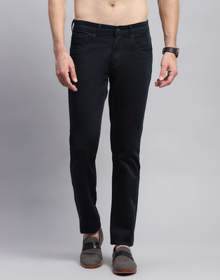 MONTE CARLO Regular Fit Men Dark Blue Trousers
