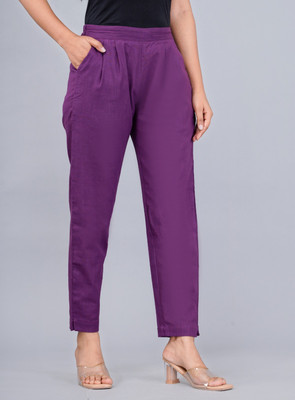 AlkaCreation Loose Fit Women Purple Trousers