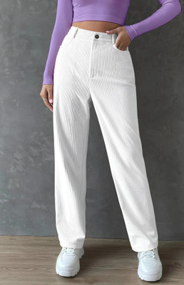 METRONAUT Relaxed Women White Trousers