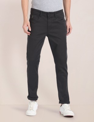 U.S. POLO ASSN. Tapered Men Black Trousers