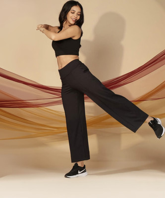 BlissClub Ultimate Wide Legged Pants - Tall Relaxed Women Black Trousers