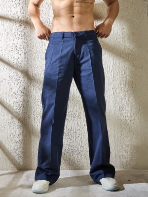 FUGAZEE Regular Fit Men Dark Blue Trousers