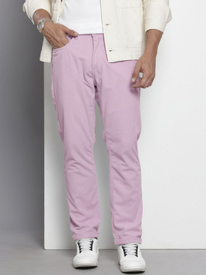 The Indian Garage Co. Straight Fit Men Purple Trousers