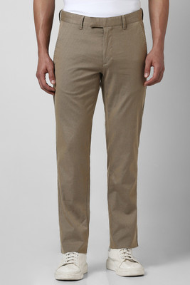 VAN HEUSEN Slim Fit Men Beige Trousers