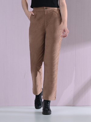 OWL MINK Regular Fit Women Brown Trousers