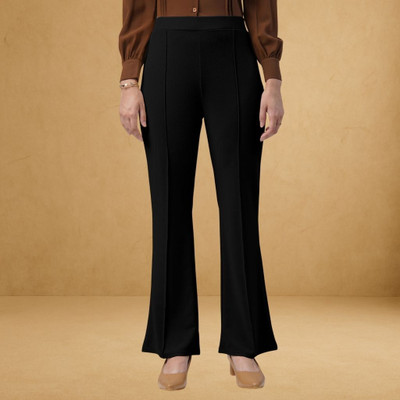 Squadfashion Loose Fit Women Black Trousers