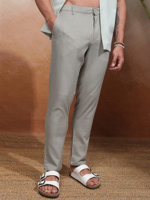 HIGHLANDER Slim Fit Men Grey Trousers