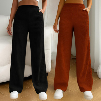 Fabflee Comfort Fit Women Multicolor Trousers