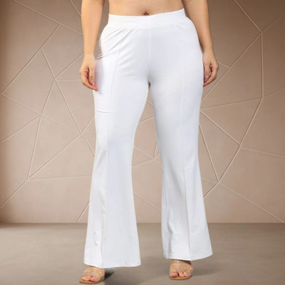 Anitafashion Comfort Fit, Regular Fit Women White Trousers