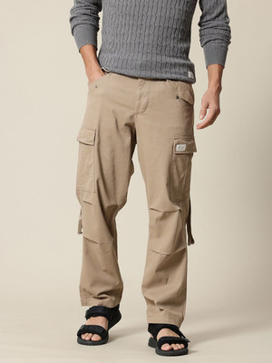 Mr Bowerbird Loose Fit Men Khaki Trousers