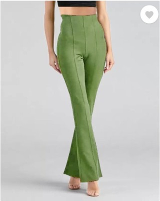 Purser Skinny Fit Women Light Green Trousers