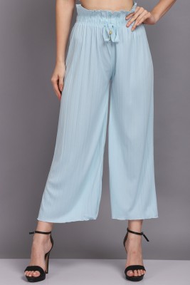 AXOLOTL Flared Women Light Blue Trousers